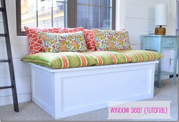 how to build a diy window seat tutorial, diy, how to, painted furniture, woodworking projects, How to build a window seat storage box in an afternoon tutorial