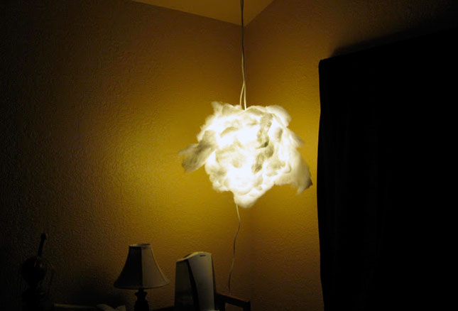 how to make glowing clouds of cotton, crafts, lighting