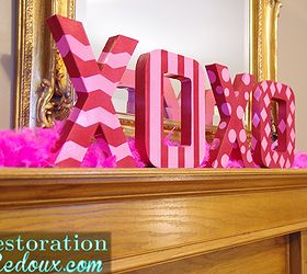 3 d valentine s day letters, crafts, seasonal holiday decor, valentines day ideas, Finished product