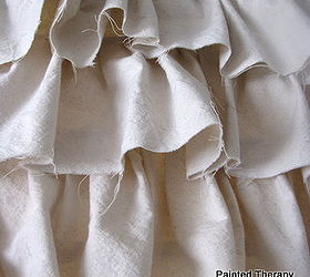 make your own ruffled curtains from painter s drop cloths, home decor, repurposing upcycling, shabby chic