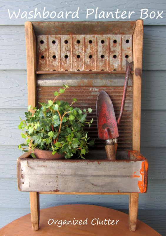 a junk garden washboard planter box, gardening, outdoor living, repurposing upcycling