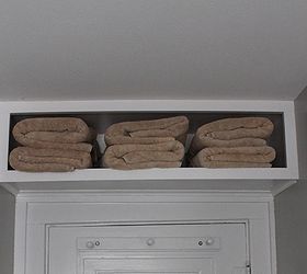 look where we found some extra storage space in our bathroom, bathroom ideas, storage ideas, woodworking projects, After just a few hours of work we had this