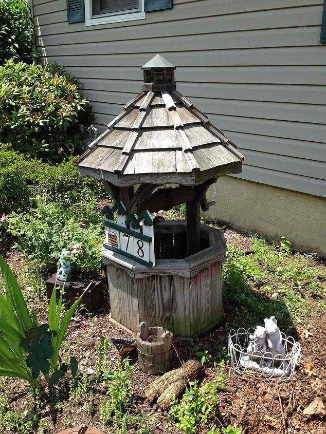 looking for suggestions how would you refinish this wishing well i, outdoor living