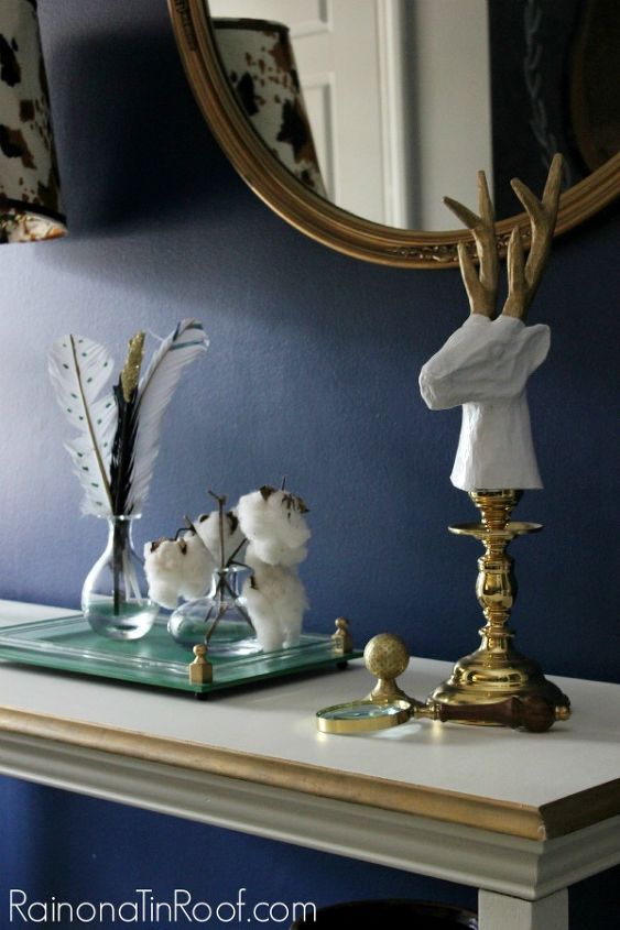 rich navy accent wall, home decor, painting, Navy is bold but its also a classic color