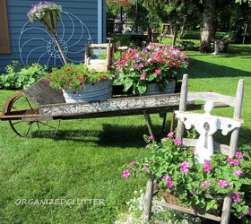 laundry themed chippy wheelbarrow, gardening, outdoor living, repurposing upcycling