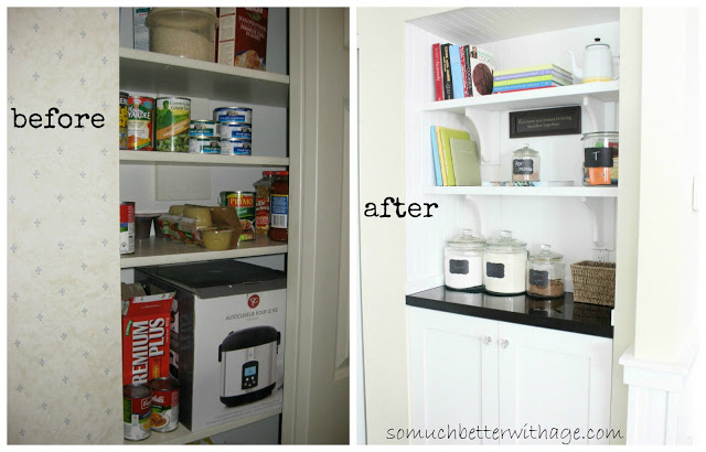 make it pretty monday features, home decor, Closet turned Butler Pantry