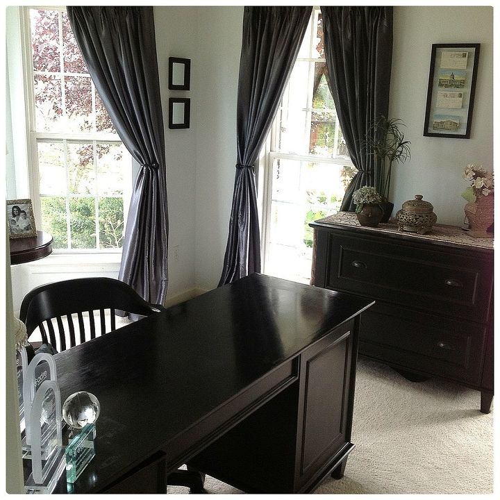 formal dining room is my office, craft rooms, dining room ideas, home decor, home office, I actually once moved the desk this way but now I have the desk facing out sitting in the bay window