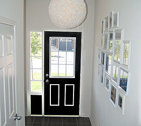 diy coffee filter light fixture, crafts, lighting, The light fixture hung up above the door