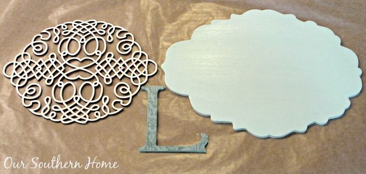 spring monogrammed wreath, crafts, decoupage, seasonal holiday decor, wreaths, Laser cut wood art can easily be layered