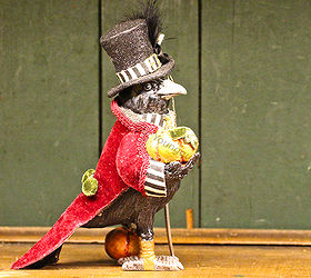 thanksgiving decor using a cast of characters part two, halloween decorations, seasonal holiday d cor, thanksgiving decorations, Lord Claude Crow View One