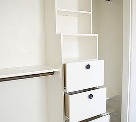 diy closet kit for under 50, closet, organizing, shelving ideas, storage ideas, 3 large deep drawers
