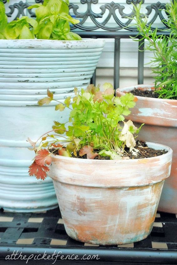 how to age new garden pots, crafts, painting, Take new pots to old with just a few simple supplies and an hour of your time