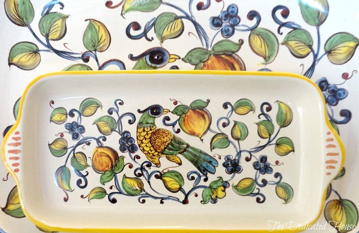 plates plates and more plates, home decor, Lovely pattern edged in yellow