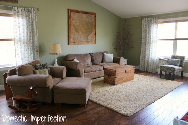domestic imperfection home tour, home decor, The living room after