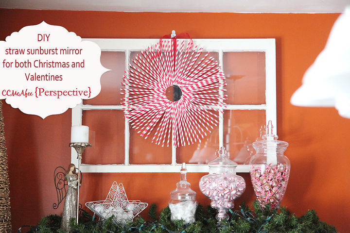 diy straw sunburst mirror, crafts, seasonal holiday decor