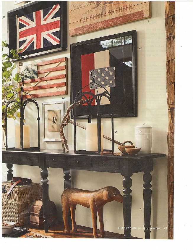 pottery barn museum flag, home decor, living room ideas, Here is the original from their catalog