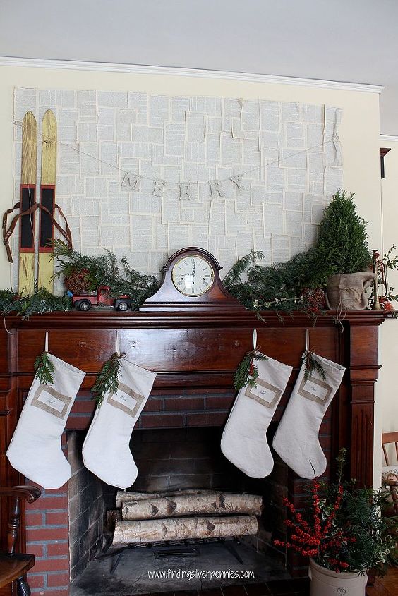a vintage inspired mantel, christmas decorations, seasonal holiday decor