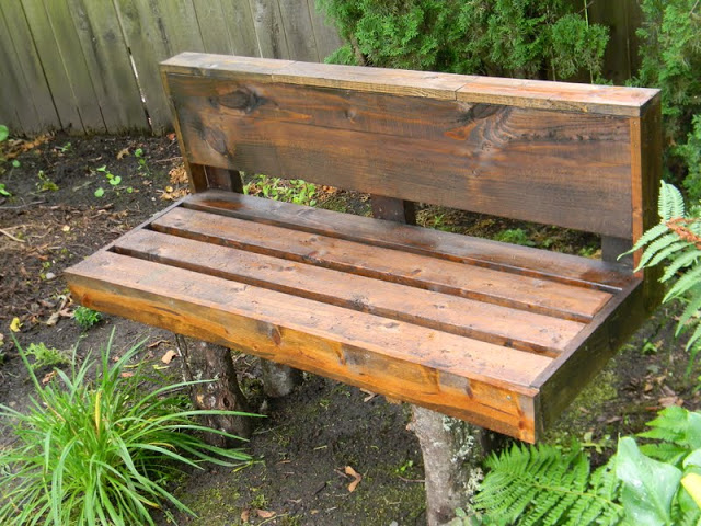 just sittin log leg bench, diy, how to, outdoor furniture, outdoor living, painted furniture, woodworking projects