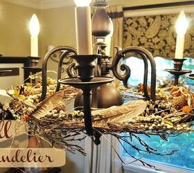 fall chandelier, seasonal holiday decor