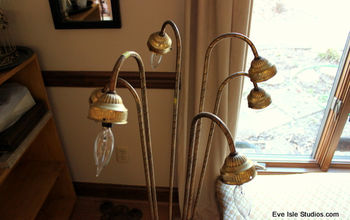 Thrift Store Lily Pad Lamp