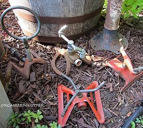 vintage garden farm tools are perfect for a junk garden, flowers, gardening, Display them in groups in mulched areas