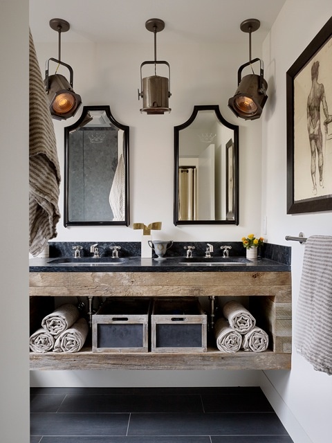 reclaimed wood bathroom vanity