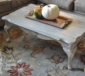 weathered grey coffee table, painted furniture, shabby chic, Weathered Grey Coffee Table Redo