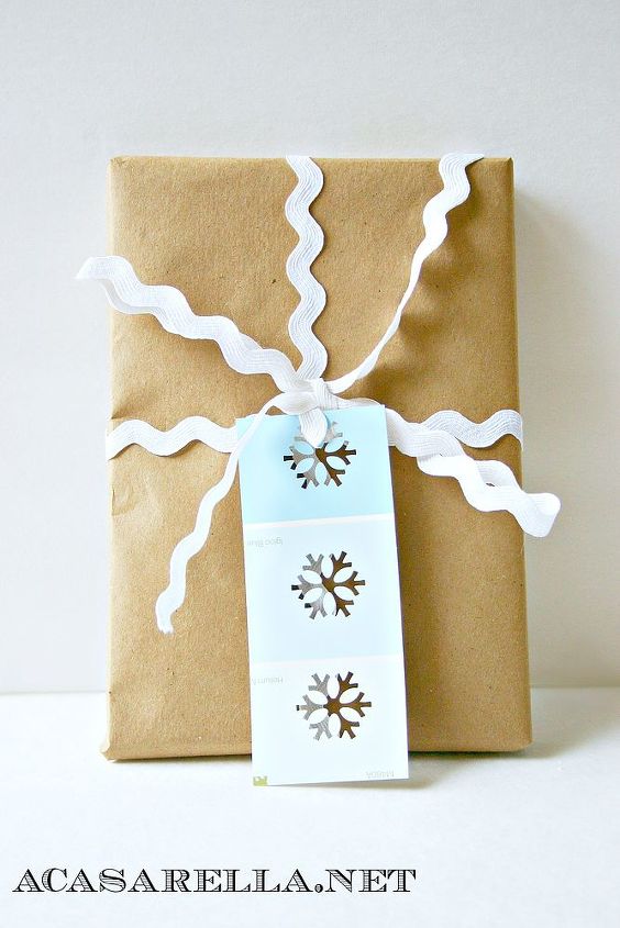 diy paint chip gift tags, crafts, repurposing upcycling