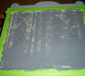 humidor for a cabin, chalk paint, painted furniture, I stenciled a wooded scene on all four sides with a darker grey
