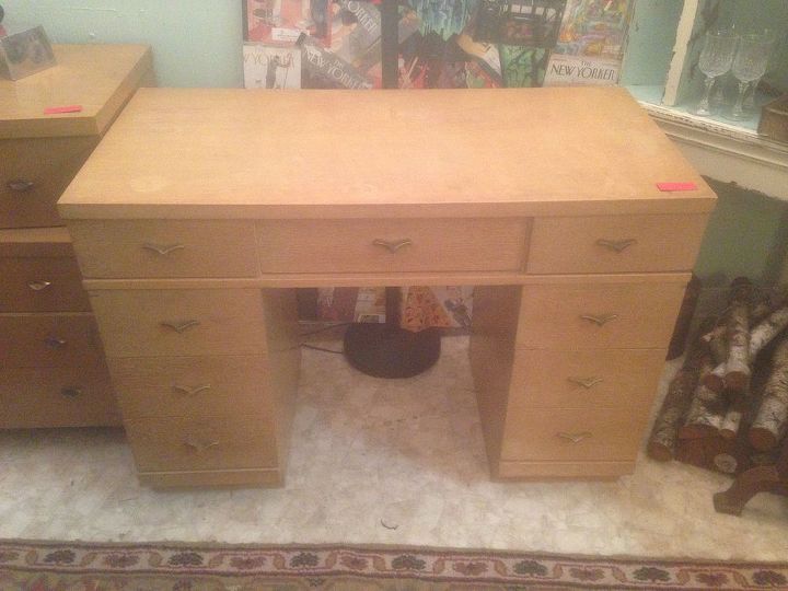 what to do with a desk with no drawers, painted furniture
