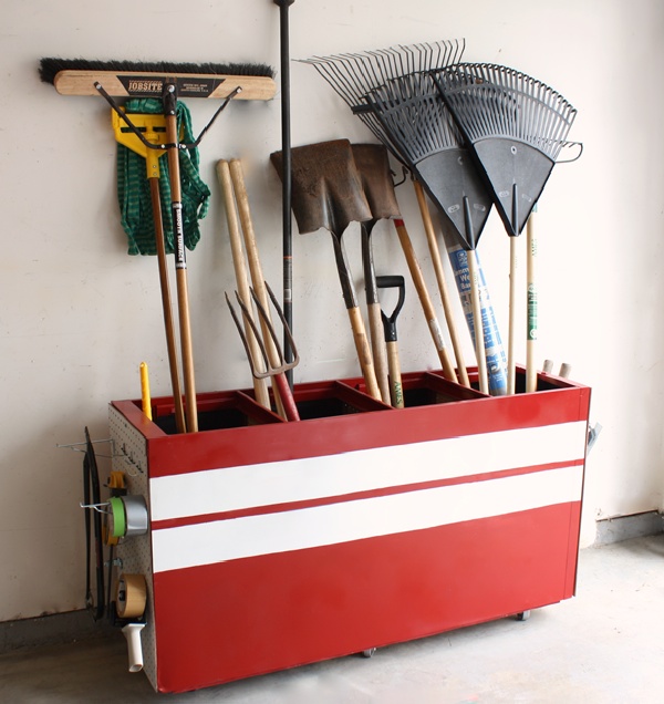 transform an old filing cabinet into a garage storage unit | hometalk