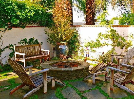 here are 8 steps to create a more relaxing backyard, outdoor living, Backyard FirePit